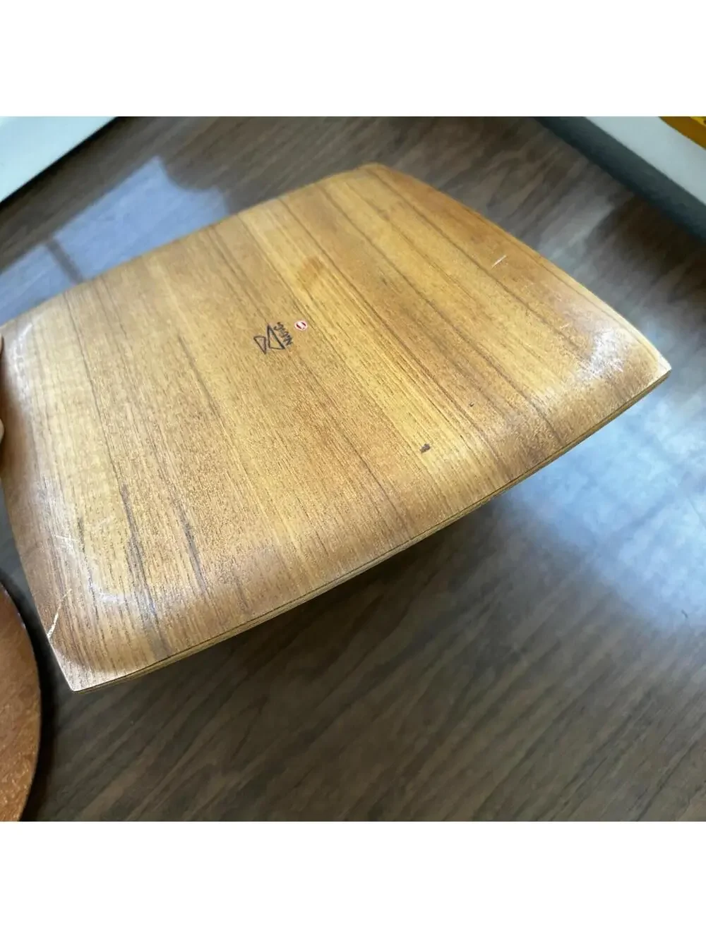 Shigemichi Aomine Teak Tray Plate Japan MCM Eames Nelson Round And Square Lot 2